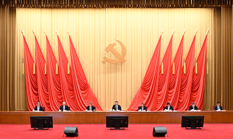 4月3日，进建贯彻习近平新时期中国特色社会主义思想主题教育工作会议在北京召开。中共中央总书记、国度主席、中央军委主席习近平出席会议并颁发沉要讲话。李强、赵乐际、王沪宁、蔡奇、丁薛祥、李希、韩正出席会议。